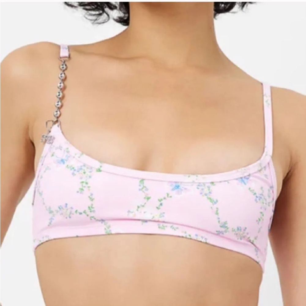 Frankie’s Bikini’s Pink Floral Bralette